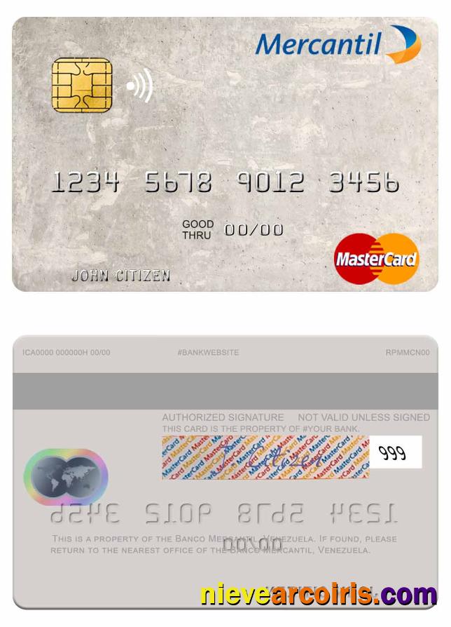 Venezuela Banco Mercantil mastercard